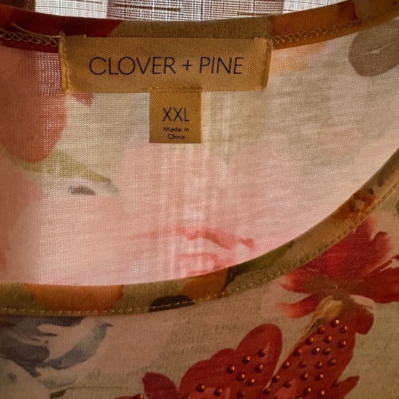 Floral Sheer Tunic Top - Picture 2 of 4